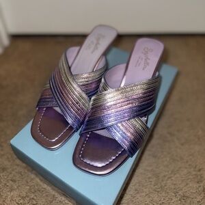 Seychelles Fleet Crisscross Metallic Sandals